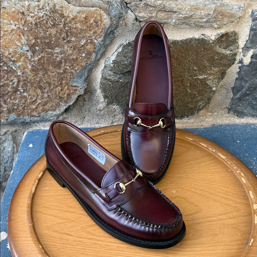 NEW Brooks Brothers Horsebit Loafers Burgundy Leather Size 8
